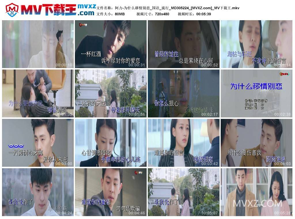 阿力-为什么移情别恋_国语_流行_MD305224